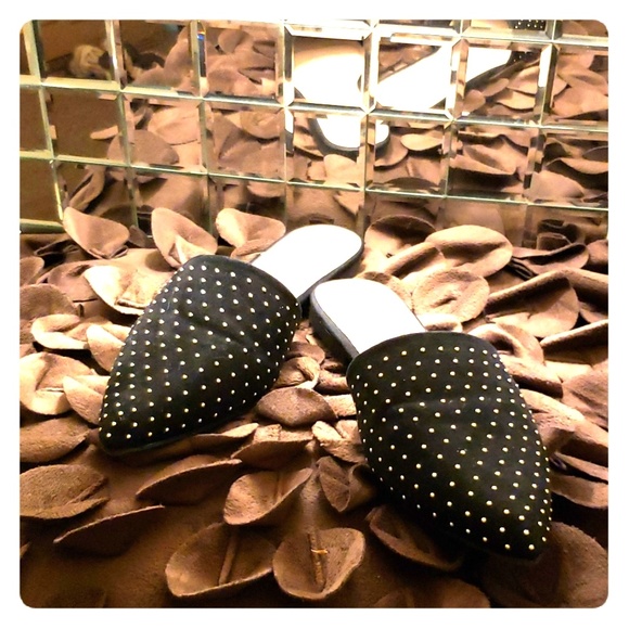 Steven Maden black and gold studded Mules - Picture 1 of 3